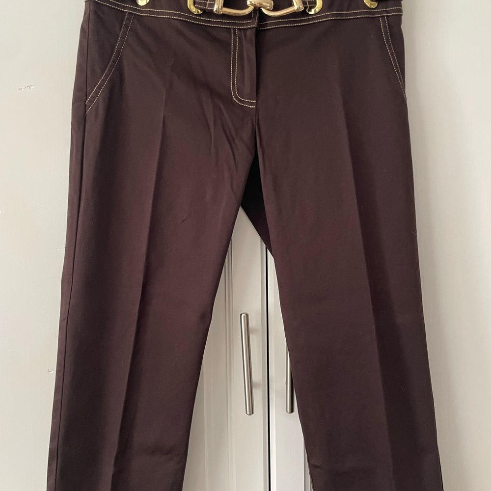 Women’s dark brown dressy capri pants size 4